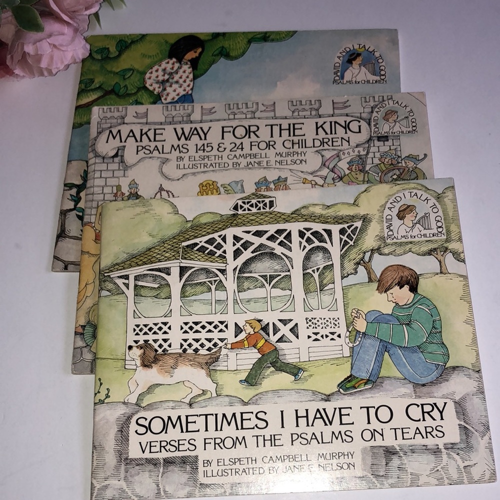 David and I Talk To God Psalms for Children Books 1980s Christian VTG books